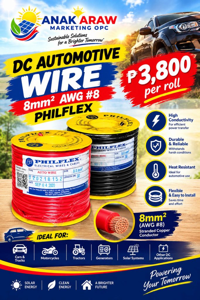 DC wire Philflex 8mm2